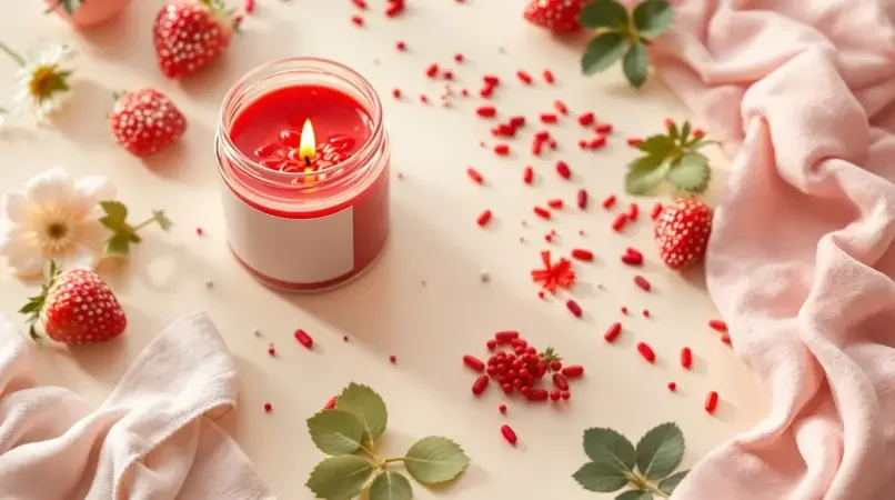 草莓香薰蜡烛DIY，把甜蜜香气带回家